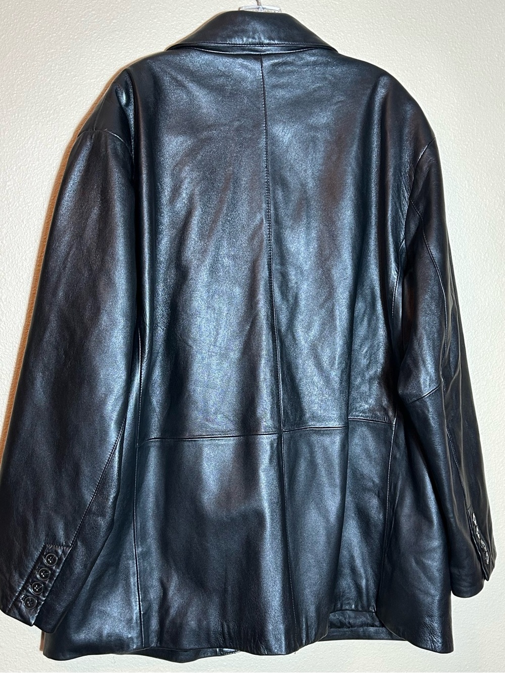 Wilson’s Leather Men’s 2 Button Leather Blazer Jacket, Black, Size 2X, Like New! - Picture 7 of 16